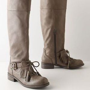 Anthropologie Lucky Penny Buckled Oxford Boots, sz. 8.5